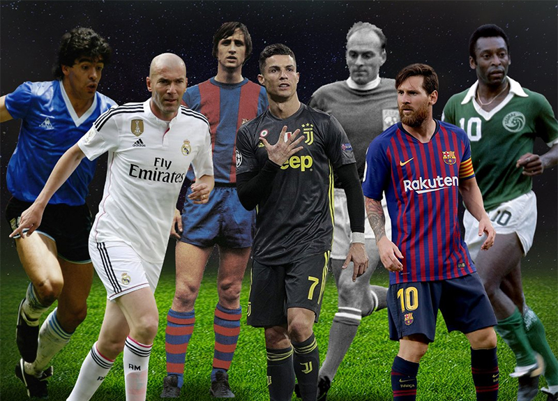 Những cầu thủ nổi tiếng nhất thế giới mọi thời đại: Ronaldo và Messi dẫn đầu